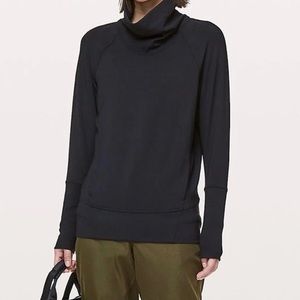 Lululemon Black High Lines cowl neck pullover sweatshirt